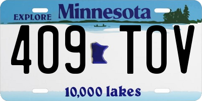 MN license plate 409TOV