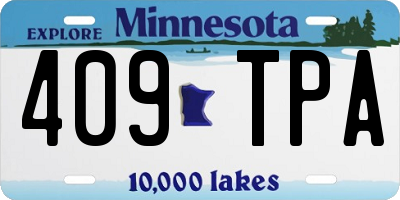 MN license plate 409TPA