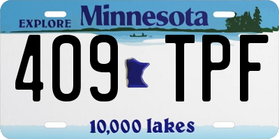 MN license plate 409TPF