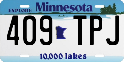 MN license plate 409TPJ