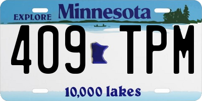 MN license plate 409TPM