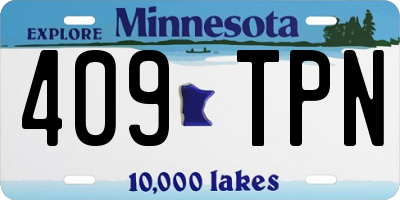 MN license plate 409TPN
