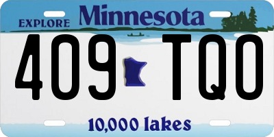MN license plate 409TQO