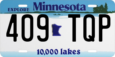MN license plate 409TQP