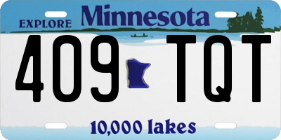 MN license plate 409TQT