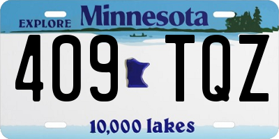 MN license plate 409TQZ