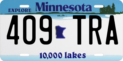MN license plate 409TRA