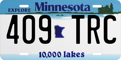 MN license plate 409TRC