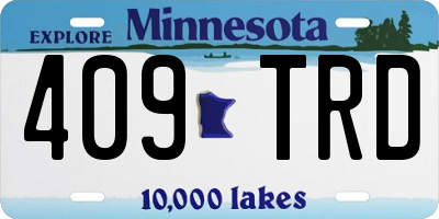 MN license plate 409TRD