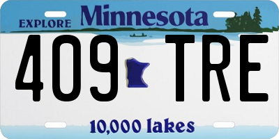 MN license plate 409TRE