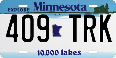 MN license plate 409TRK