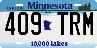 MN license plate 409TRM