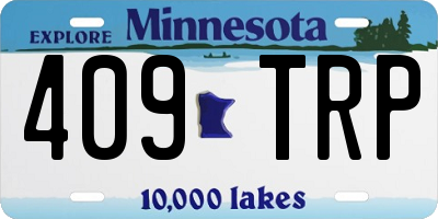 MN license plate 409TRP