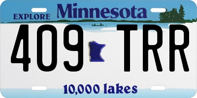 MN license plate 409TRR