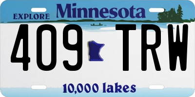 MN license plate 409TRW