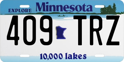 MN license plate 409TRZ