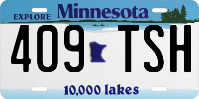 MN license plate 409TSH