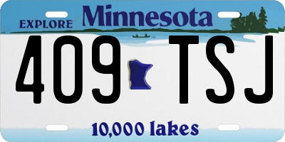 MN license plate 409TSJ