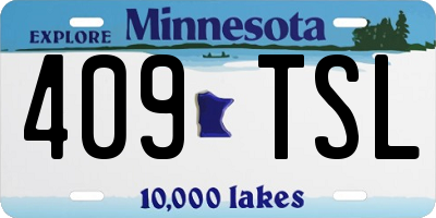 MN license plate 409TSL