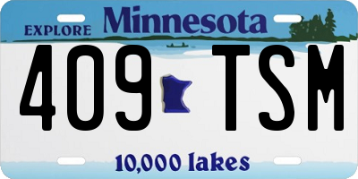MN license plate 409TSM