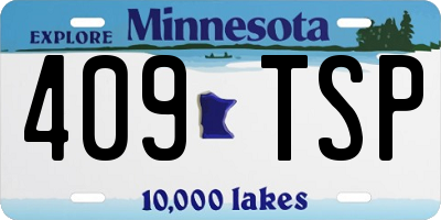 MN license plate 409TSP