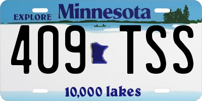 MN license plate 409TSS