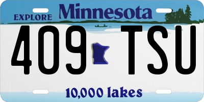 MN license plate 409TSU