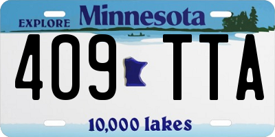 MN license plate 409TTA