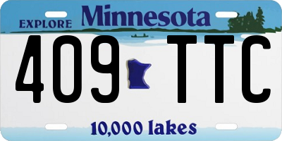 MN license plate 409TTC