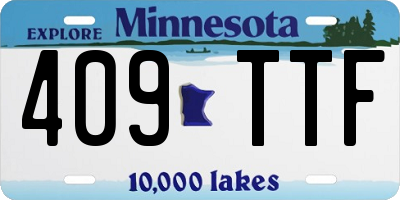 MN license plate 409TTF