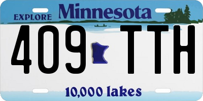 MN license plate 409TTH
