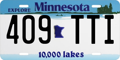 MN license plate 409TTI