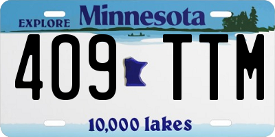 MN license plate 409TTM