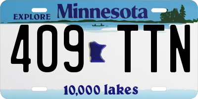 MN license plate 409TTN