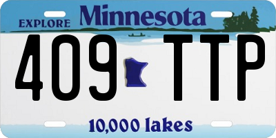 MN license plate 409TTP
