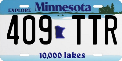 MN license plate 409TTR