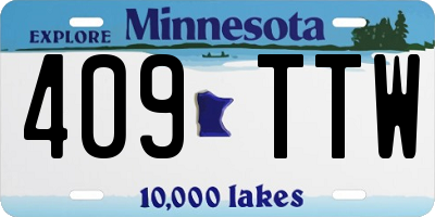 MN license plate 409TTW