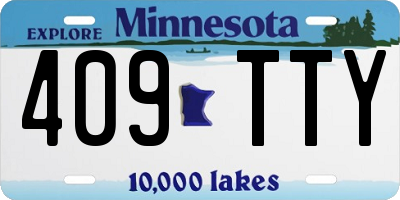MN license plate 409TTY