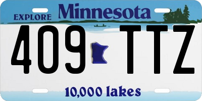 MN license plate 409TTZ