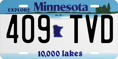 MN license plate 409TVD