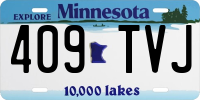MN license plate 409TVJ