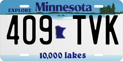 MN license plate 409TVK