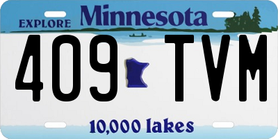 MN license plate 409TVM