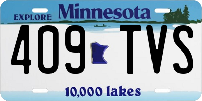 MN license plate 409TVS
