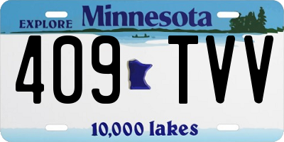 MN license plate 409TVV