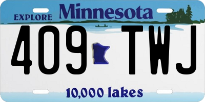 MN license plate 409TWJ