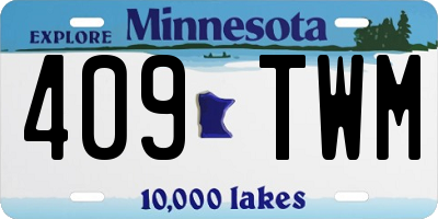 MN license plate 409TWM