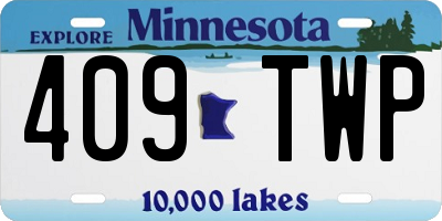 MN license plate 409TWP
