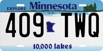 MN license plate 409TWQ