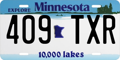 MN license plate 409TXR